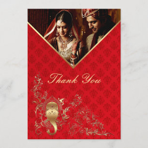 Indian Wedding - Thank You Card