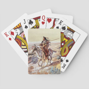 “Indian With Spear” Cowboy Art by Charles Russell Playing Cards
