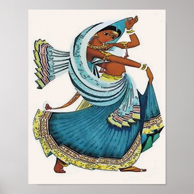 Indian Woman Dancing Poster (Front)