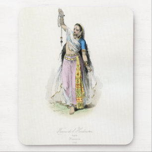 Indian Woman Traditional Costume Mouse Pad