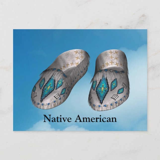 Indian Womans Moccasins Postcard (Front)