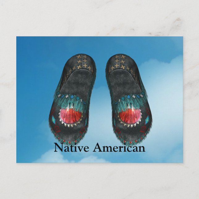 Indian Womans Moccasins Postcard (Front)