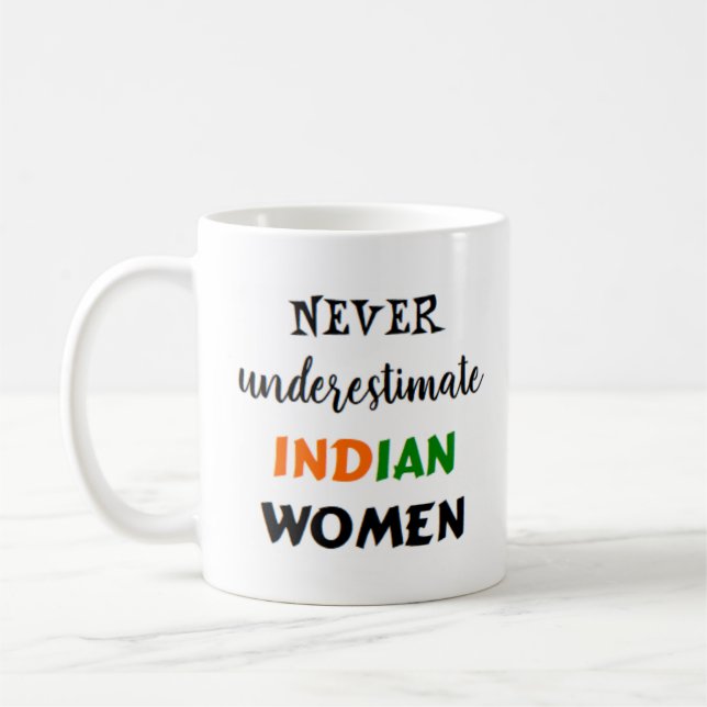 indian women coffee mug (Left)