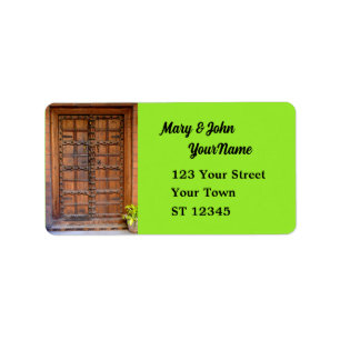 Indian Wooden Door Label