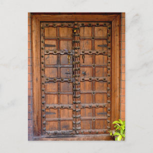Indian Wooden Door Postcard