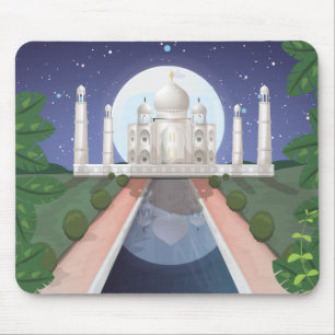 Indian world icon logo travel poster mouse pad