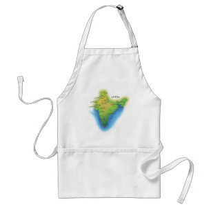 Indian world icon logo travel poster standard apron