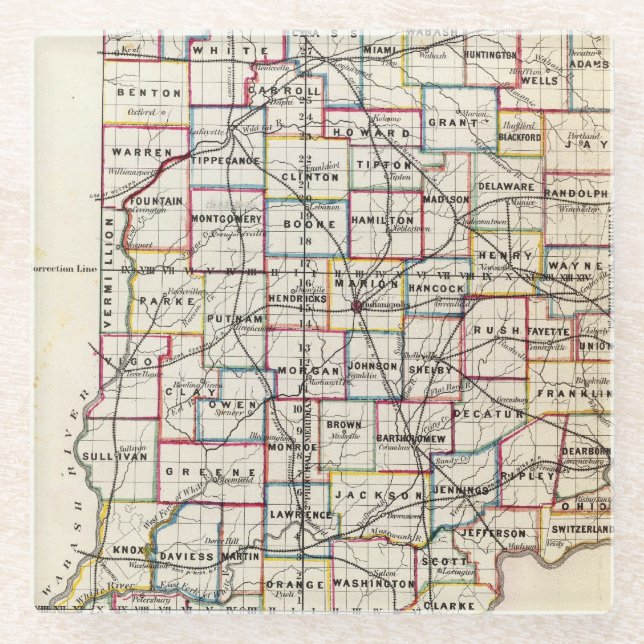 Indiana 2 glass coaster (Front)