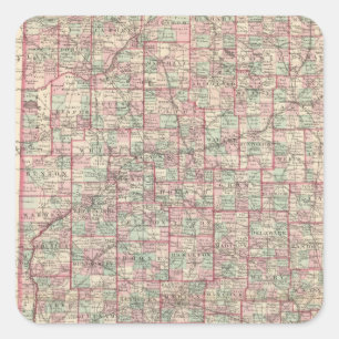 Indiana 8 square sticker