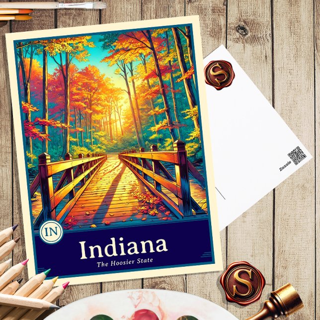Indiana | Anime Style Cel Shaded Postcard (Creator Uploaded)