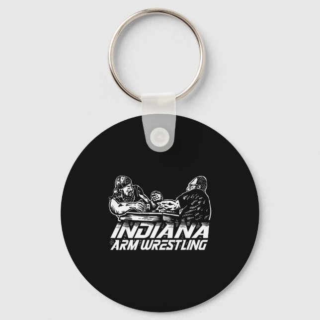 Indiana Arm Wrestling  Key Ring (Front)