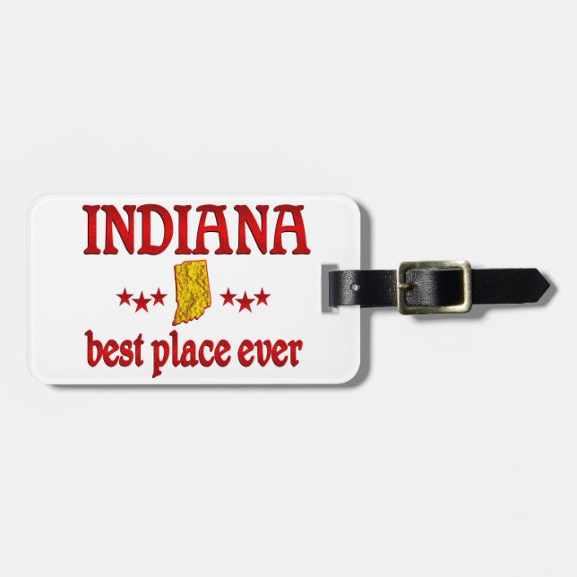 Indiana Best Luggage Tag (Front Horizontal)