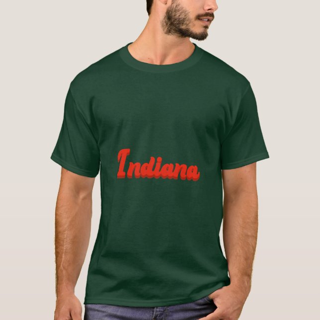 indiana bold script letters T-Shirt (Front)