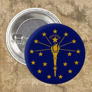 Indiana button, patriotic Indiana Flag fashion 3 Cm Round Badge