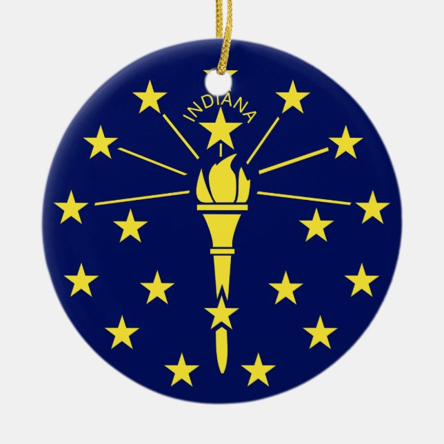 Indiana Ceramic Ornament (Front)