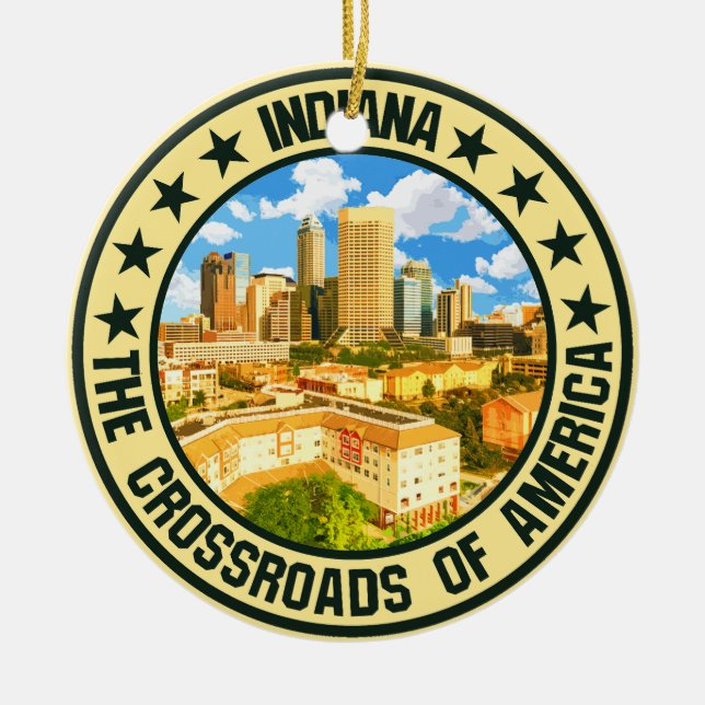 Indiana                                            ceramic ornament (Front)