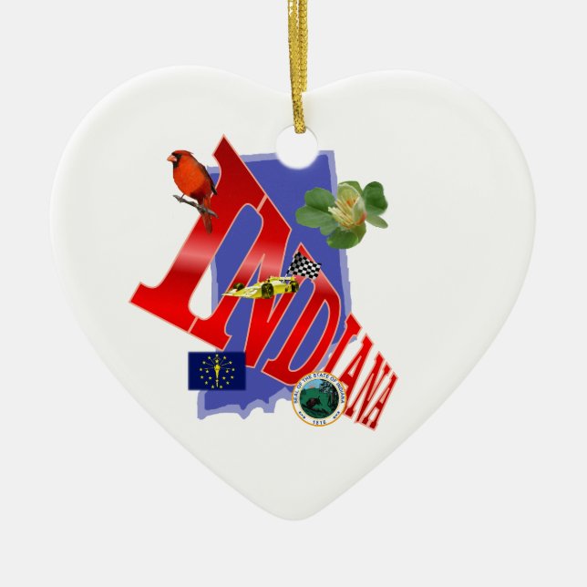 Indiana Ceramic Ornament (Front)
