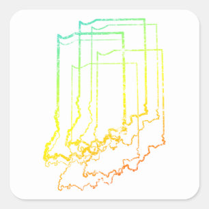 indiana chill blur square sticker