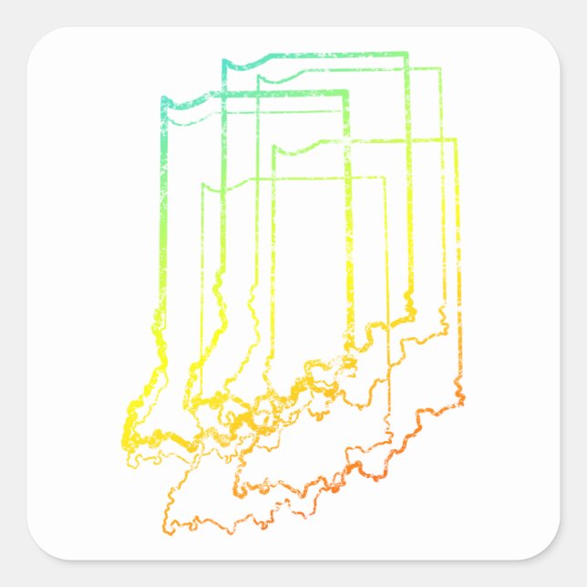 indiana chill blur square sticker (Front)