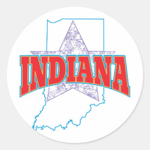 Indiana Classic Round Sticker
