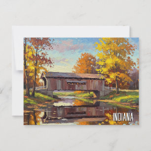Indiana Covered Bridge Postcard