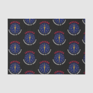 INDIANA CROSSROADS STATE FLAG TISSUE PAPER