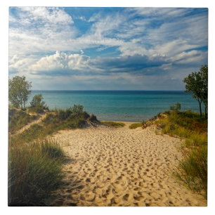 Indiana Dunes, Lake Michigan Ceramic Tile