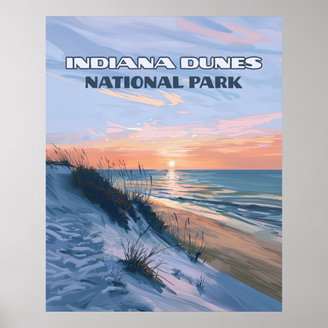 Indiana Dunes National Park Lake Michigan Poster (Front)
