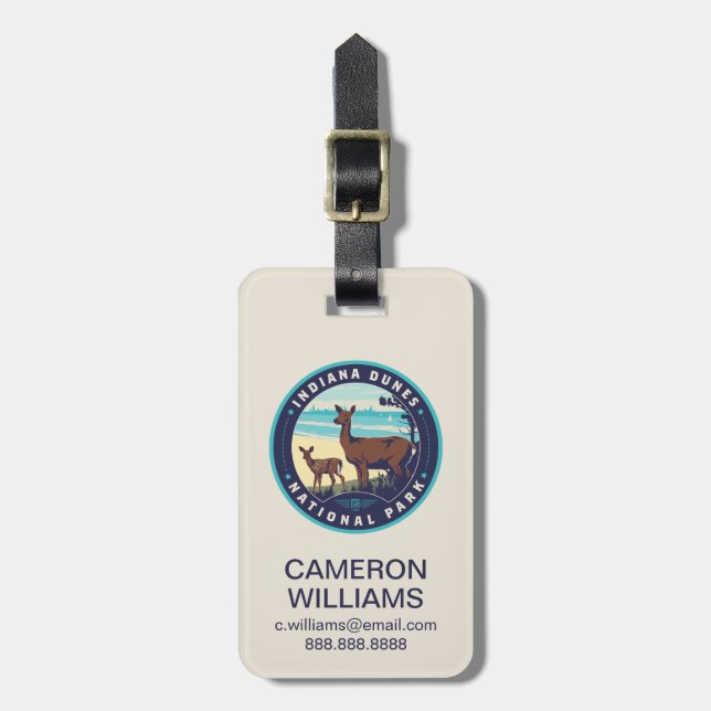 Indiana Dunes National Park Luggage Tag (Front Vertical)