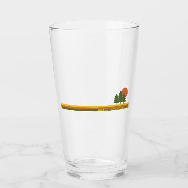 Indiana Dunes National Park Pine Trees Sun Glass (Front)