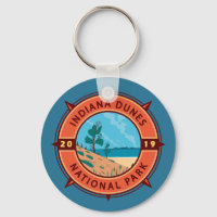 Indiana Dunes National Park Retro Compass Emblem