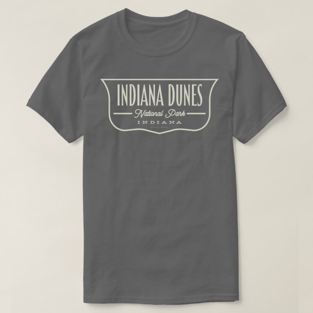 Indiana Dunes National Park Shield Tan T-Shirt (Design Front)