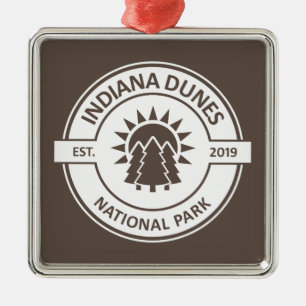 Indiana Dunes National Park Sun Trees Metal Ornament