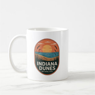 Indiana Dunes National Park Sunset Badge Coffee Mug