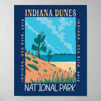 Indiana Dunes National Park Vintage Distressed