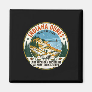 Indiana dunes national park vintage hiking magnet