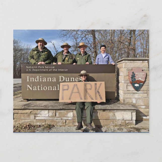 Indiana Dunes National State Park Sign Postcard (Front)