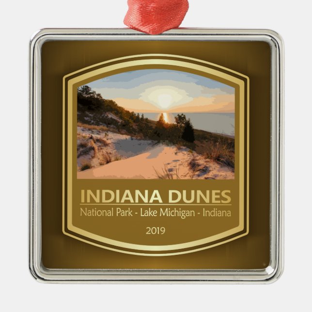Indiana Dunes NP (PF1) Metal Ornament (Front)