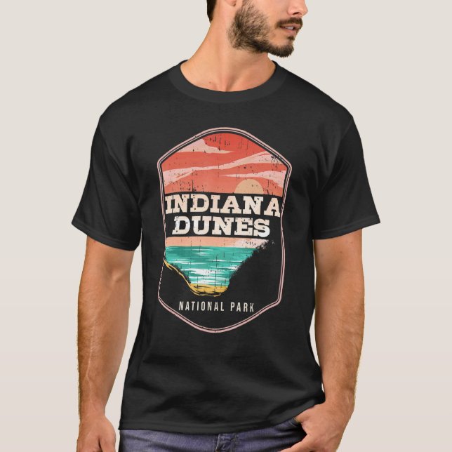 Indiana Dunes US States Indiana Park Tourist Trave T-Shirt (Front)