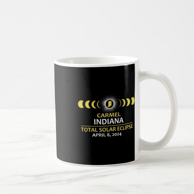 Indiana Eclipse 2024 Total Solar Eclipse  Coffee Mug (Right)