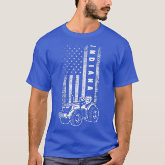 Indiana Farmer Pride  Patriotic Indiana Farmer  T-Shirt