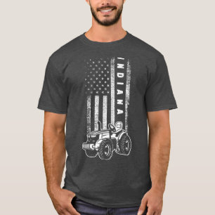 Indiana Farmer Pride Patriotic Indiana Farmer T-Shirt