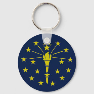 Indiana flag key ring