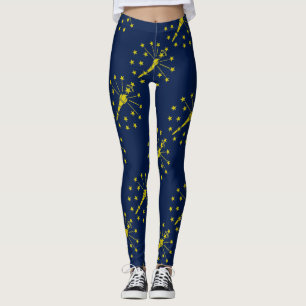 Indiana flag leggings