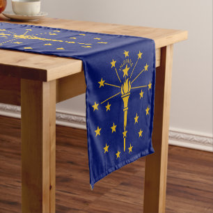 Indiana flag & Sport fan house decor / Indiana Short Table Runner