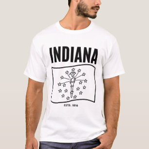 Indiana flag USA T-Shirt