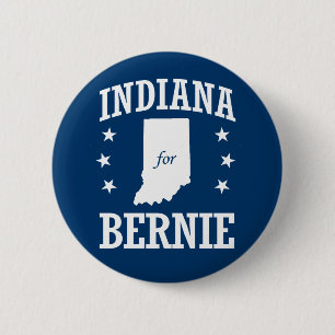 INDIANA FOR BERNIE SANDERS 6 CM ROUND BADGE
