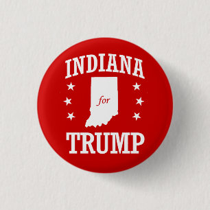 INDIANA FOR TRUMP 3 CM ROUND BADGE