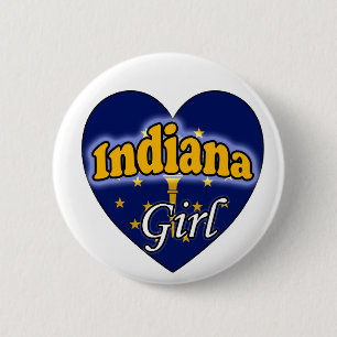 Indiana Girl 6 Cm Round Badge