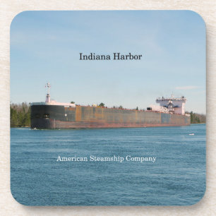 Indiana Harbour set of 6 hard plastic coasters